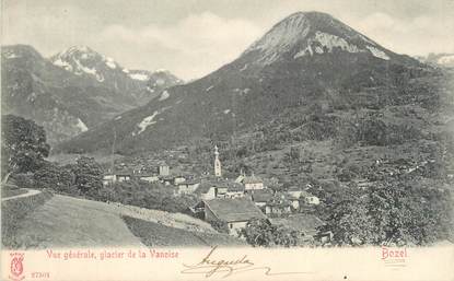 CPA FRANCE 73 "Bozel, Vue générale et Glacier de la Vanoise"