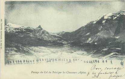 CPA FRANCE 73 "Passage du Col du Polet par les Chasseurs Alpins" / CHASSEURS ALPINS