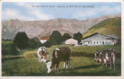 CPA FRANCE 73 " Environs de Bourg St Maurice, Un troupeau de vaches"