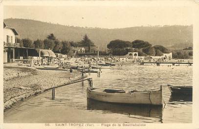 CPA FRANCE 83 " St Tropez, Plage de la Bouillabaise"