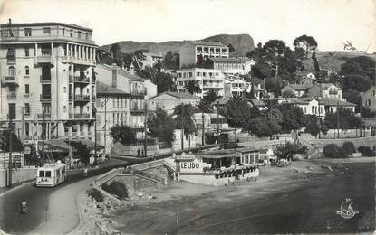 CPSM FRANCE 83 " Environs de Toulon, Corniche du Mourillon et Plage du Lido"