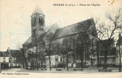 / CPA FRANCE 37 "Sepmes, place de l'église"