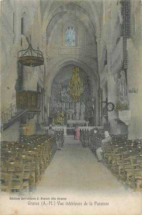 CPA FRANCE 06 " Grasse, Intérieur de l'église"