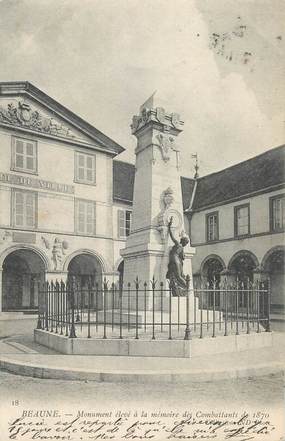 CPA FRANCE 21 "Beaune, monument élevé à la mémoire des combattants de 1870"