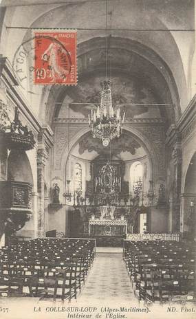 CPA FRANCE 06 " La Colle sur Loup, Intérieur de l'église"