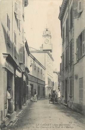 CPA FRANCE 06 " Le Cannet, La Rue Centrale et la Tour de l'Horloge"