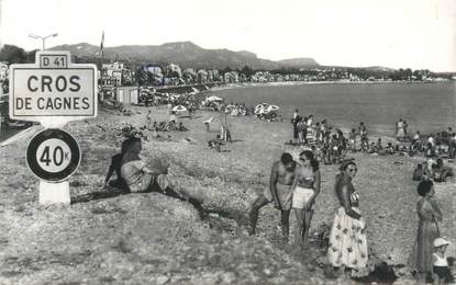 CPSM FRANCE 06 " Cros de Cagnes, Vue d'ensemble sur la plage et la ville"