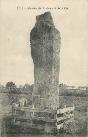 CPA FRANCE 29 " Scaer, Menhir de St Jean"