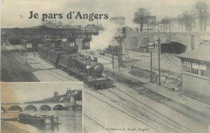 CPA FRANCE 49 " Angers, Vues" / TRAIN