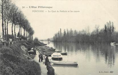 CPA FRANCE 95 " Pontoise, Le Quai de Pothuis et les canots"