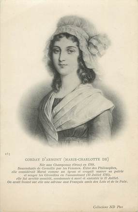 CPA FRANCE 61 " Les Champeaux, Marie Charlotte de Corday d'Armont"