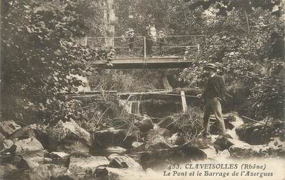 CPA FRANCE 69 " Claveisolles, Le pont et le barrage de l'Azergues"