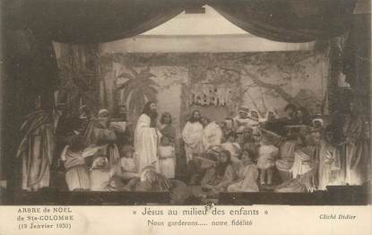 CPA FRANCE 69 " Ste Colombe les Vienne, Arbre de Noël du 19 janvier 1930, Jésus au milieu des enfants"