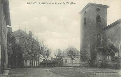 CPA FRANCE 69 " Belmont, Place de l'église"