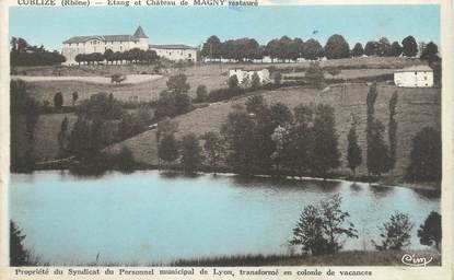 CPA FRANCE 69 "Cublize, Etang et Château de Magny"