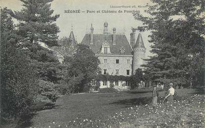 CPA FRANCE 69 " Régnié, Parc et Château de Ponchon"