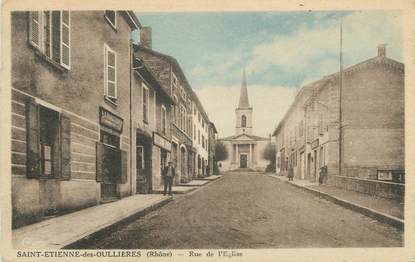 CPA FRANCE 69 " St Etienne des Oullières, Rue de l'église"