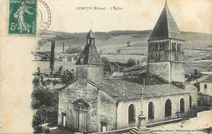 CPA FRANCE 69 " Ouroux, L'église"