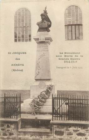 CPA FRANCE 69 " St Jacques des Arrêts, Le monument aux morts"