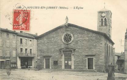 CPA FRANCE 69 " Soucieu en Jarrest, L'église"