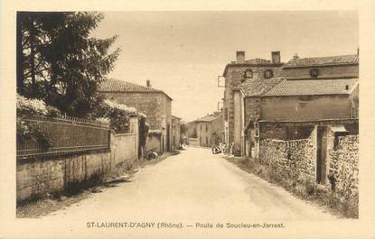 CPA FRANCE 69 " St Laurent d'Agny, Route de Soucieu en Jarrest"