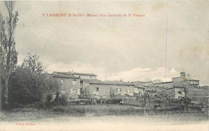 CPA FRANCE 69 " St Laurent d'Agny, Vue générale de St Vincent"