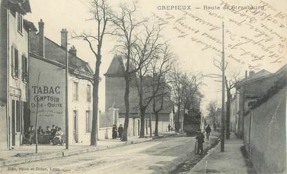 CPA FRANCE 69 " Crépieux, Route de Strasbourg"