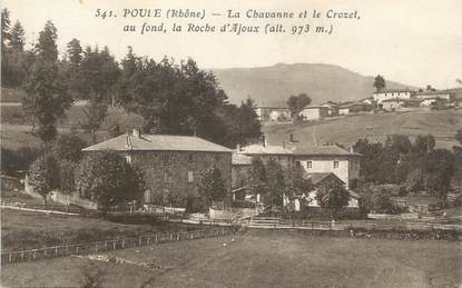 CPA FRANCE 69 "Poule, La Chavanne et le Crozet "