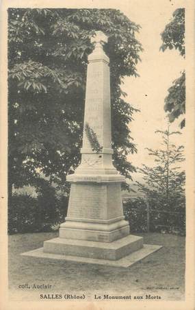 CPA FRANCE 69 "Salles, Le monument aux morts"