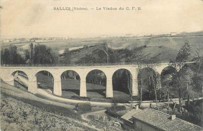 CPA FRANCE 69 "Salles, Le viaduc du CFB"