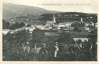 CPA FRANCE 69 "Chazay d'Azergues , Vue générale prise des Bruyères"