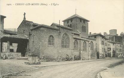 CPA FRANCE 69 "Chessy les Mines, L'église"