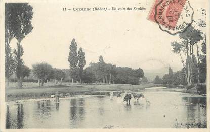 CPA FRANCE 69 "Lozanne, Un coin des Saulées" / CACHET AMBULANT