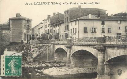 CPA FRANCE 69 "Lozanne, Le pont et la grande rue"