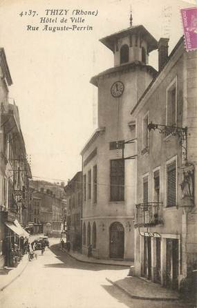 CPA FRANCE 69 "Thizy, Hôtel de Ville rue Auguste Perrin"