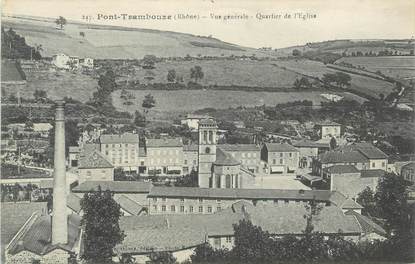 CPA FRANCE 69 "Pont Trambouze, Vue générale , Quartier de l'église"