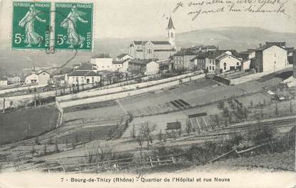 CPA FRANCE 69 "Bourg de Thizy, Quartier de l'Hôpital et Rue Neuve"