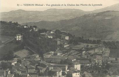 CPA FRANCE 69 "Yzeron, Vue générale et la Chaîne des Monts du Lyonnais"
