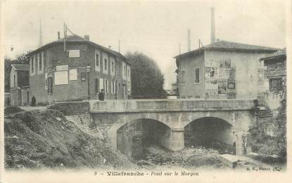 CPA FRANCE 69 "Villefranche sur Saône, Pont sur le Morgon"