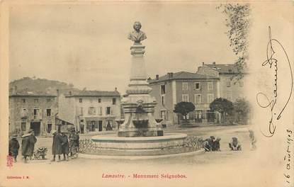 CPA FRANCE 07 "Lamastre, monument Seignobos"