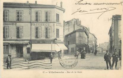 CPA FRANCE 69 "Villefranche sur Saône, Rue de la gare"