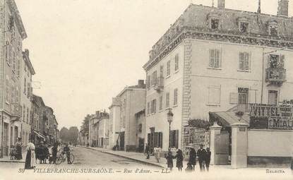 CPA FRANCE 69 "Villefranche sur Saône, Rue d'Anse"