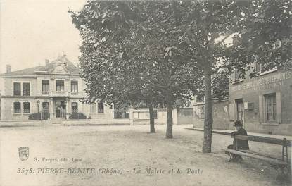 CPA FRANCE 69 "Pierre Bénite, La Mairie et la Poste"