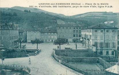 CPA FRANCE 69 "Lamure sur Azergues, Place de la Mairie"