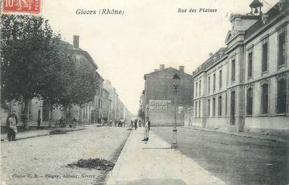 CPA FRANCE 69 "Givors, Rue des ¨Plaines"