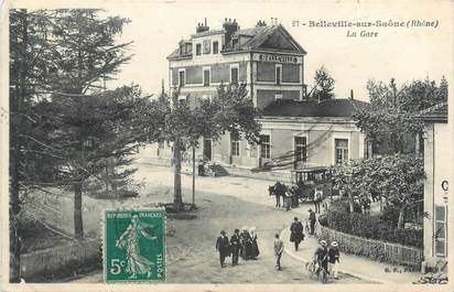 CPA FRANCE 69 "Belleville sur Saône, La gare"