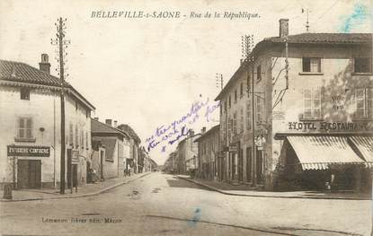 CPA FRANCE 69 "Belleville sur Saône, Rue de la République"