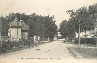 CPA FRANCE 69 "St Georges de Reneins, Route de Rivière"