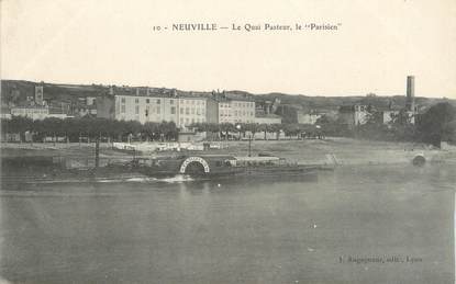 CPA FRANCE 69 "Neuville sur Saône, Le Quai Pasteur , Le Parisien"