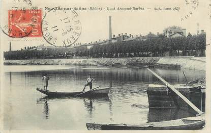 CPA FRANCE 69 "Neuville sur Saône, Quai Armand Barbès"